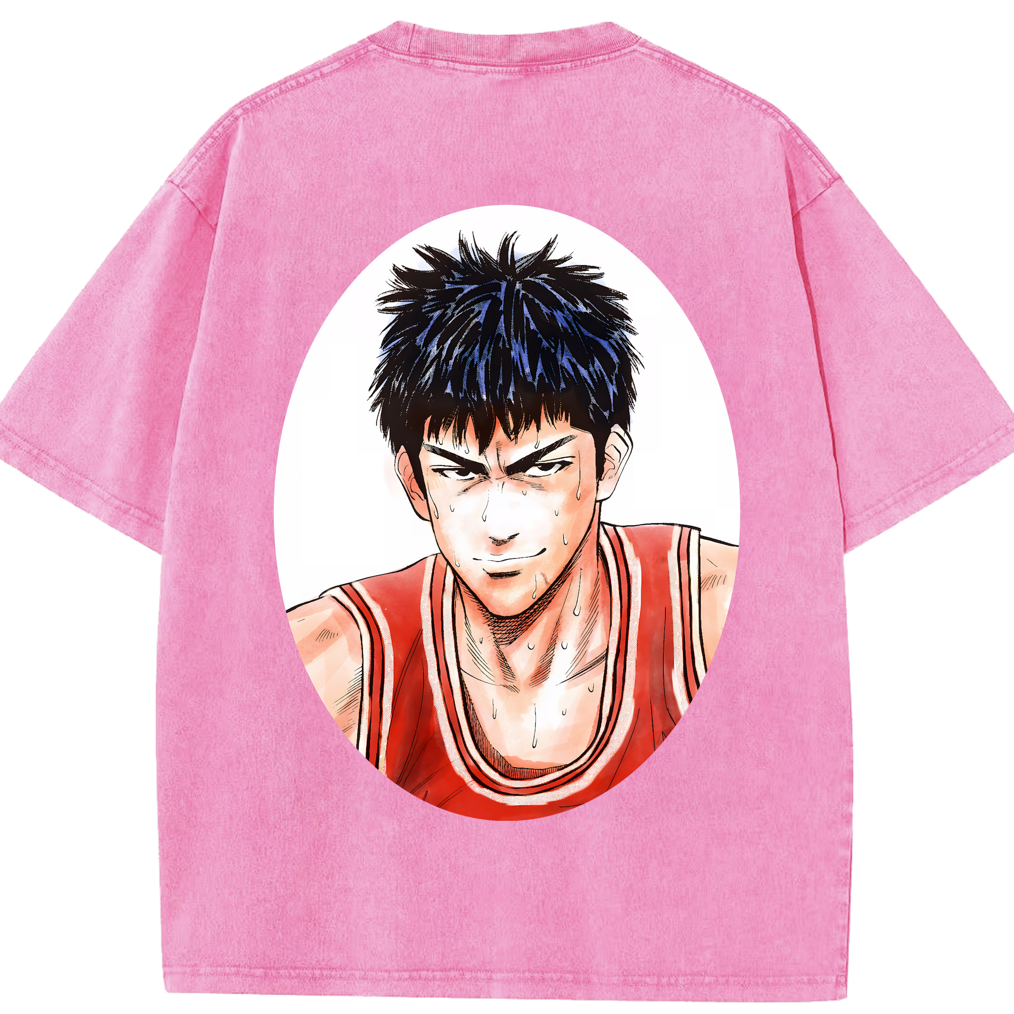 （画像用） SLAM DUNK／スラムダンク 綿100% ヴィンテージ風 半袖Tシャツ（背面プリント）